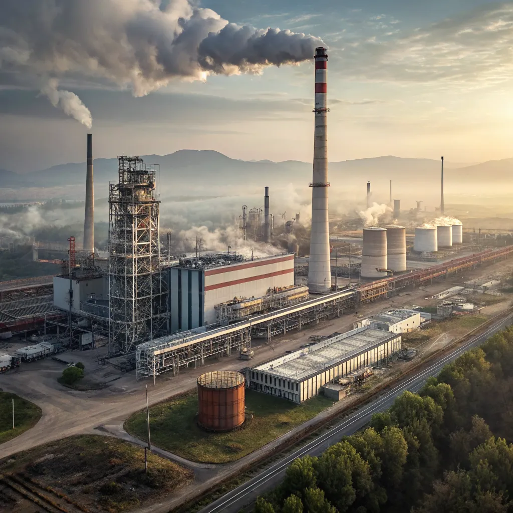 Industrial landscape concept sketch